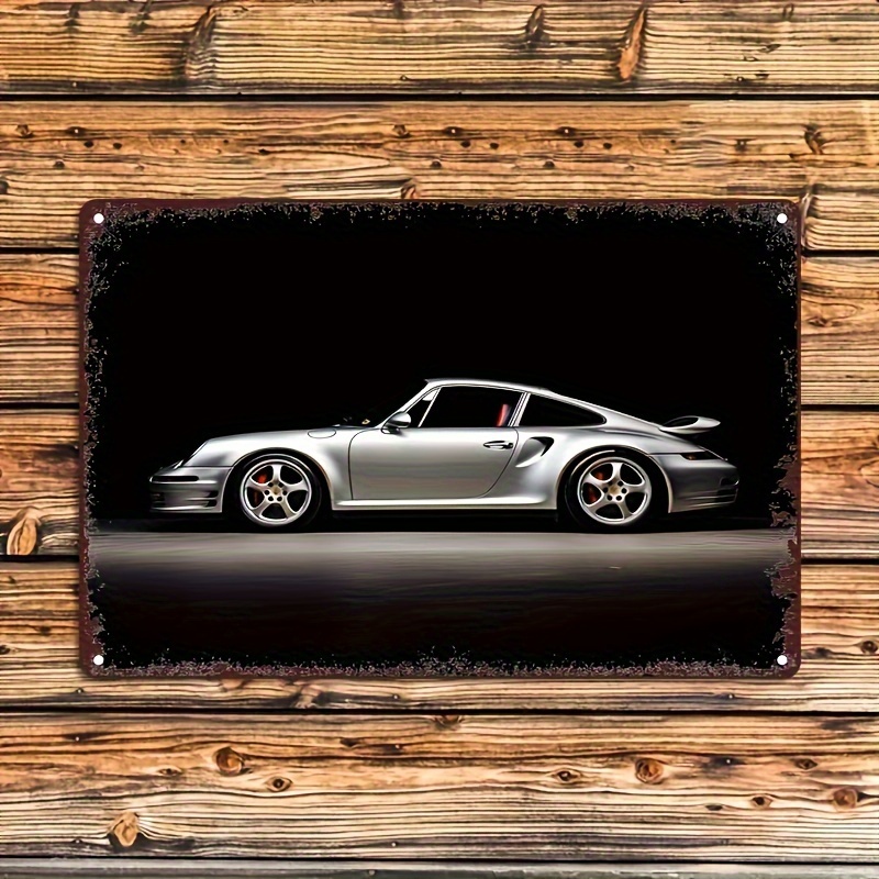 

1pc, Retro Metal Tin Sign, Silvery Sports Racing Car Metal Sign, Iron Painting, Wall Art Decor, Vintage Garage Cafe Bar Pub Living Room Wall Decor Plaque, 7.87x11.81inch