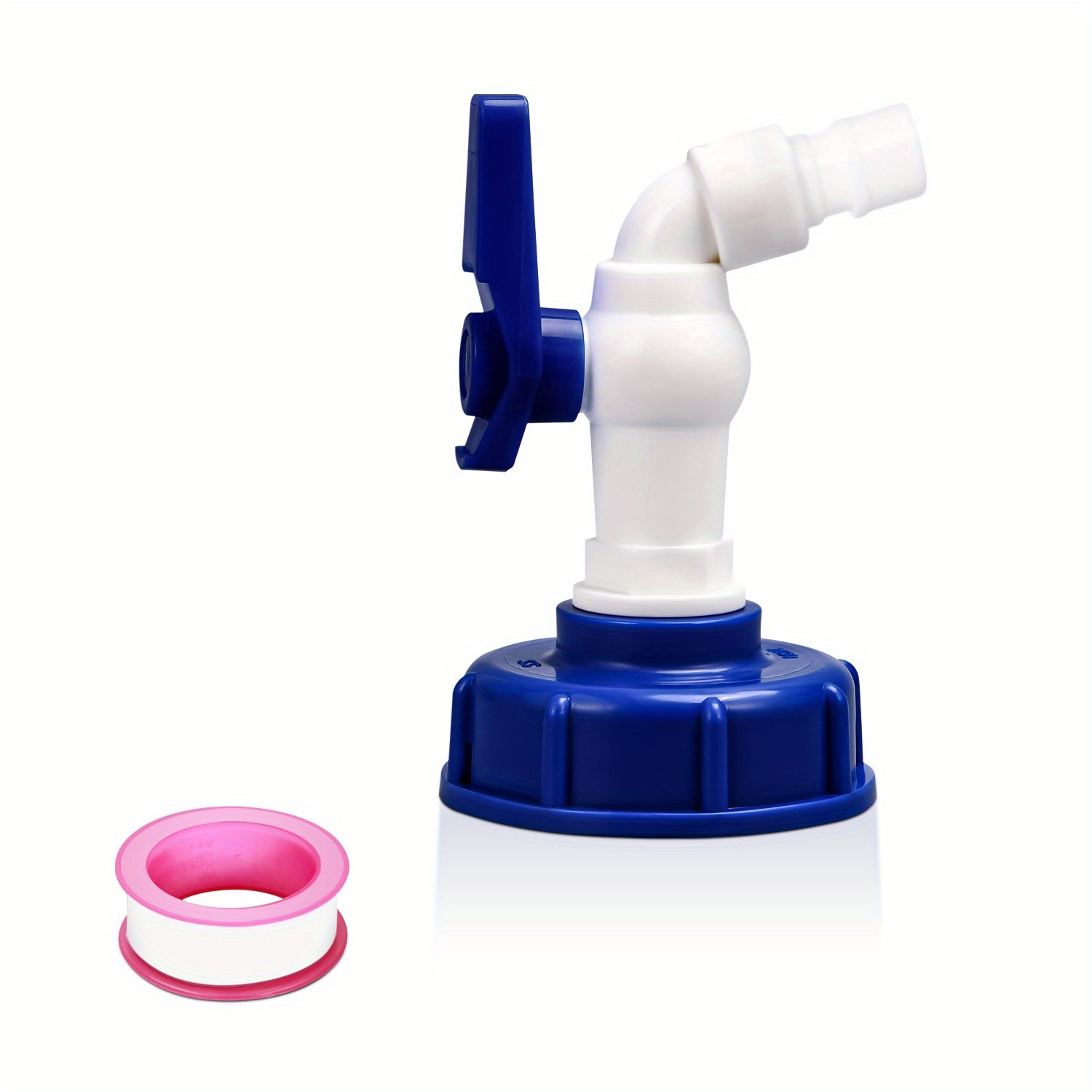 Image of Ibc Tote Tank Valve Adapter Connector With Spigot, 3/4 Inch Faucet Tap Replacement For European And American Coarse Thread, Plastic Water Hose Outlet For Garden And Industrial Use