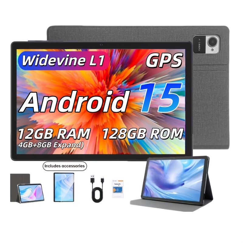 CRELANDER 2025 NOVA Tablica 15, 10-palčna 2V1 Tablica PC, 1280*800 IPS FHD Zaslon, Baterija Velike Kapacitete, (4+8) 12GB RAM 128GB ROM