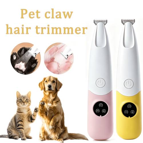 pet grooming scissors cat and dog paw hair trimmer usb rechargeable dog paw trimmer multi function hair trimmer with led light suitable for nails eyes face dog grooming trimmer dog grooming scissors professional pet