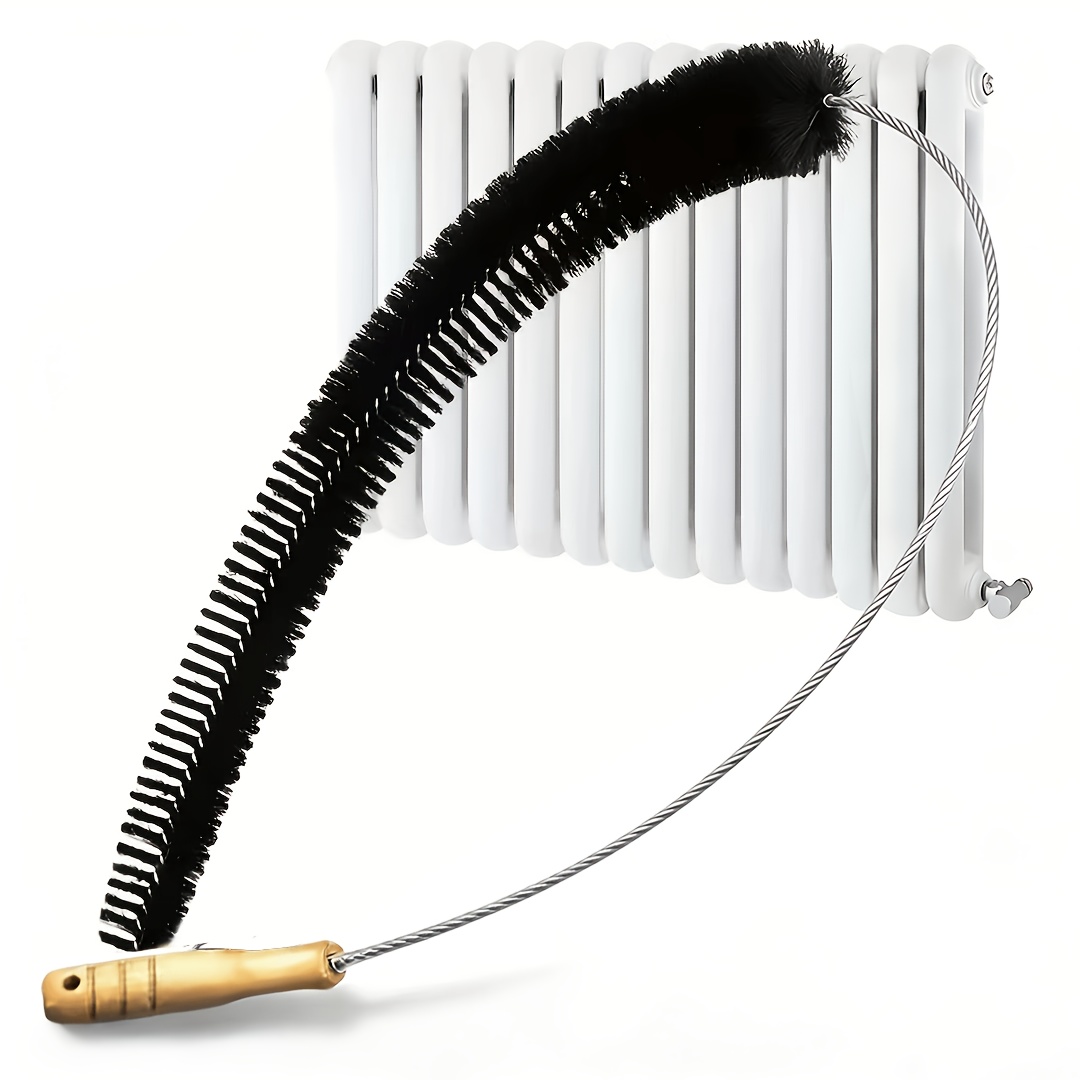 E-shop 47,24-Zoll Hochleistungs-Radiatorreinigungsbürste mit Edelstahl-Rohr und Kunststoffbeschichtung, ergonomischem Griff - Hochleistungs,