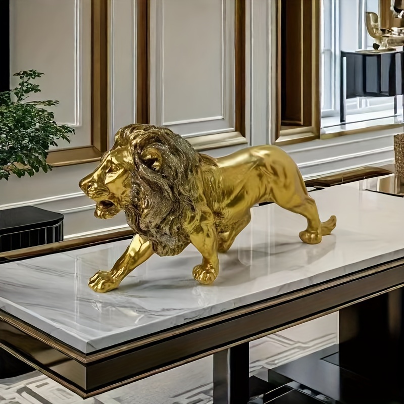 

Modern 3d Lion Statue - Resin Art Sculpture For Home & Office Decor, Realistic Animal Figurine Gift Lion Decor Resin Statue