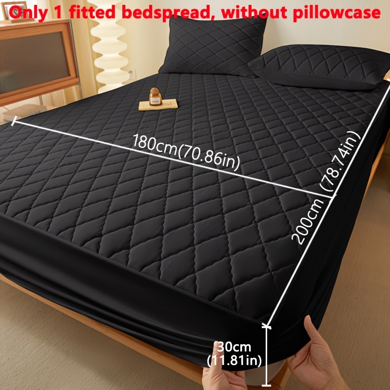 1pc Easy -friendly Soft Comfortable Breathable Diagonal Checkered Fitted Sheet, Solid Color Mattress Cover For Bedroom, Bedding Protection (pillowcase Not Included) Home Textile Gift For