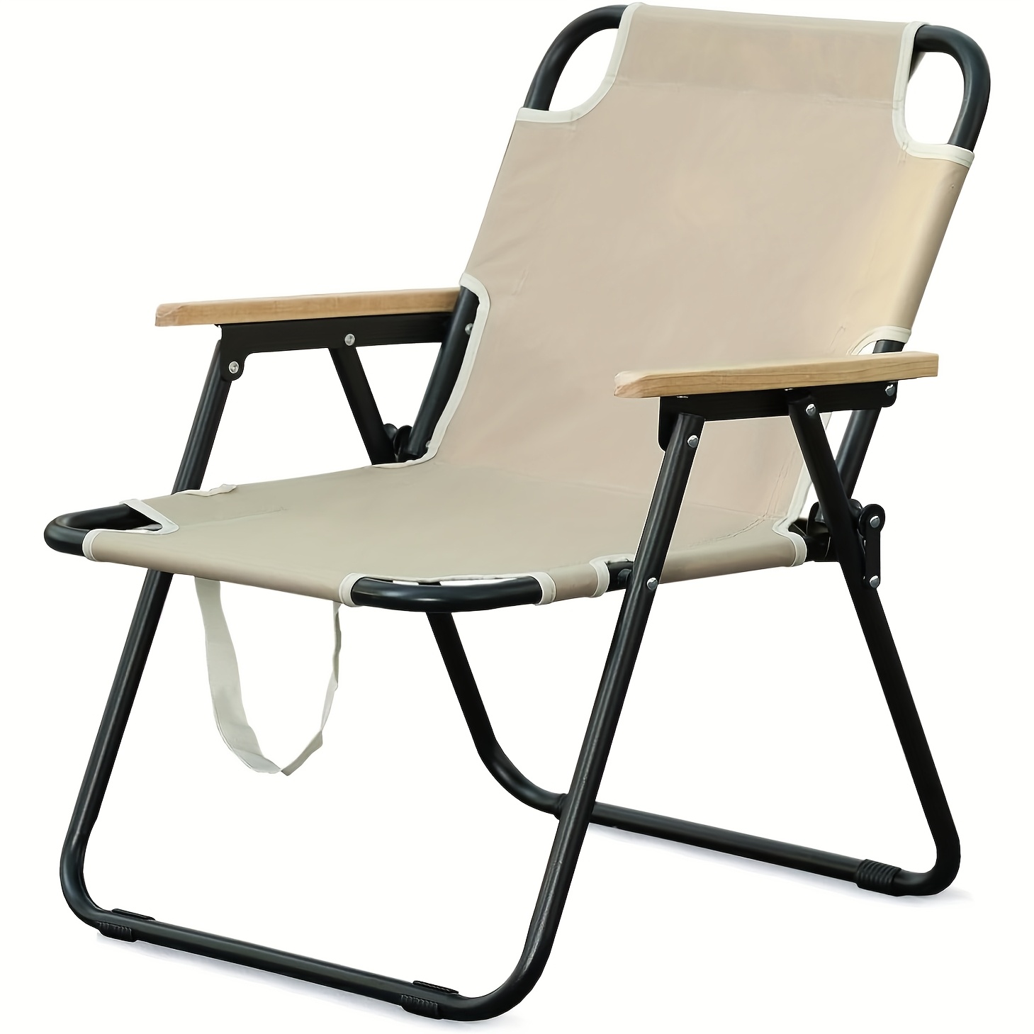 Camping Chair Foldable, Camping Folding Chair, Folding Camping Chair With Handle, Folding Camping Chairs With Wooden Armrest, Fishing, Picnic, Camping And Hiking