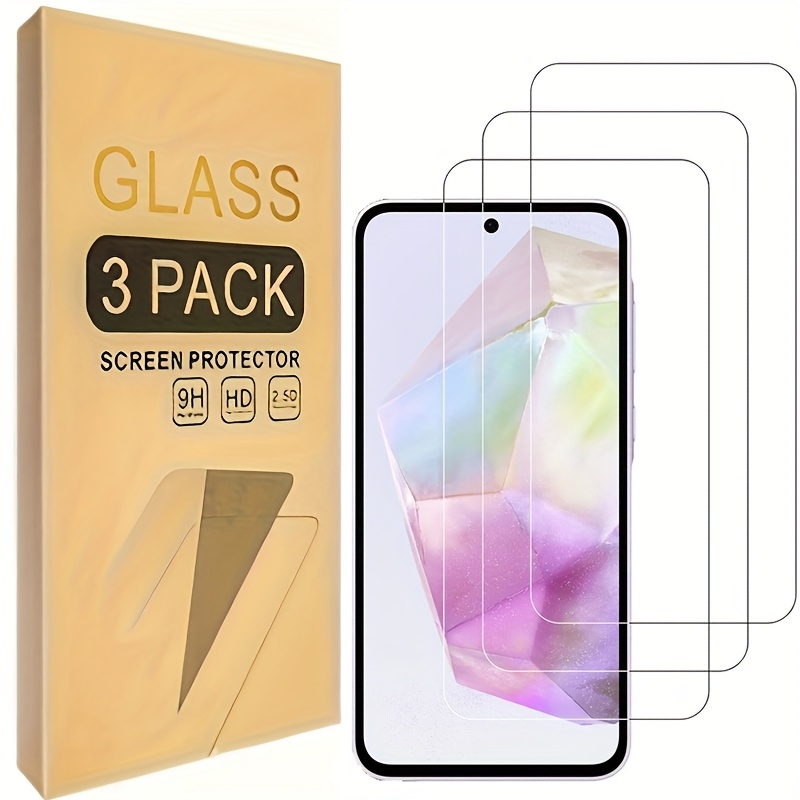 E-shop 3er-Packung für Samsung Galaxy A56 5G / A36 5G Displayschutzfolie aus gehärtetem Glas, schutzhüllen-freundlich, extrem