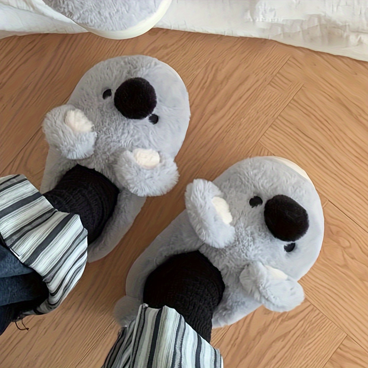 cute koala plush slippers women winter casual indoor non Temu Italy