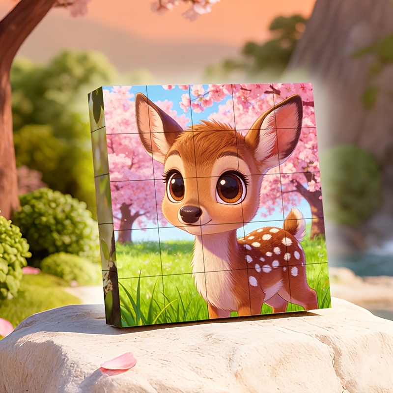 25pcs Magnetic Cubes Animal Patterns Set