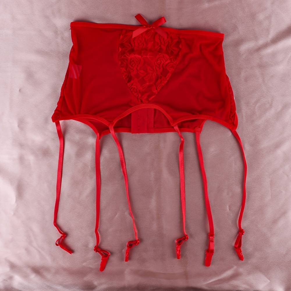 red high waisted garter belt The Complete Field Guide to Male Sex Toys main image 1