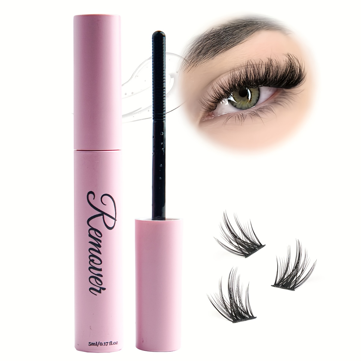 Eyelash Removal Glue Remover Stick - Gentle For Eyes & Lips, No Residue Suitable For Types, Precise Applicator For Eyelash Removal