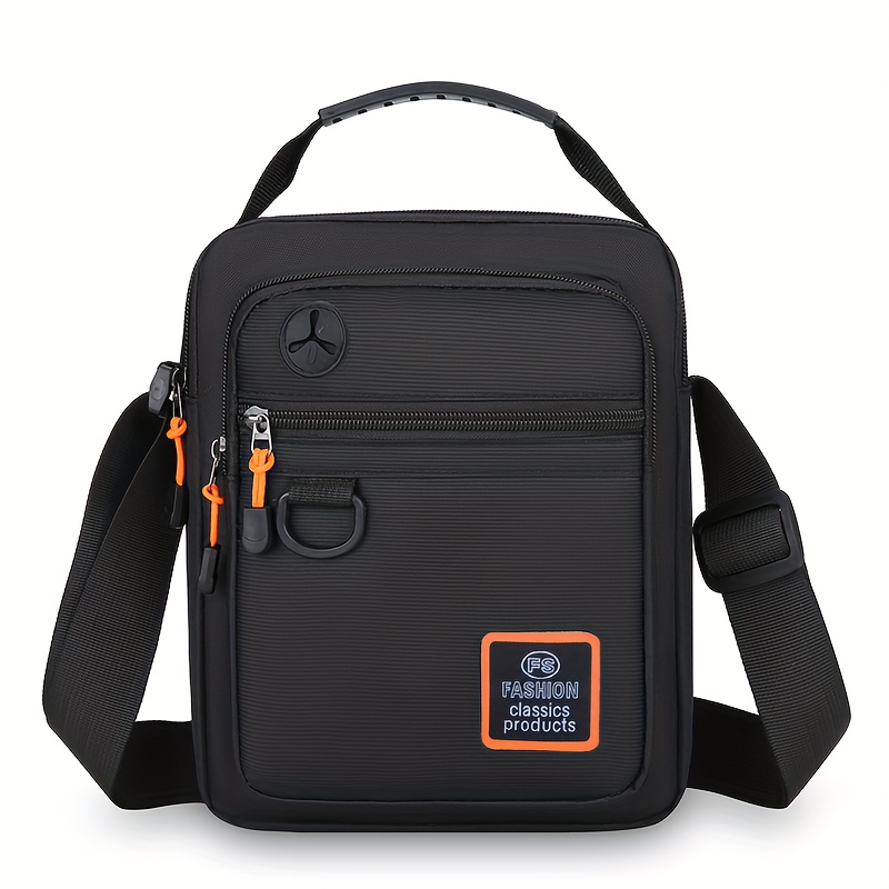 E-shop Trendige Herren Schultertasche, Crossbody-Stil, Handtasche mit Kopfhöreranschluss, sicherer Rückentasche, verschiedenen Fächern, ideal für beide