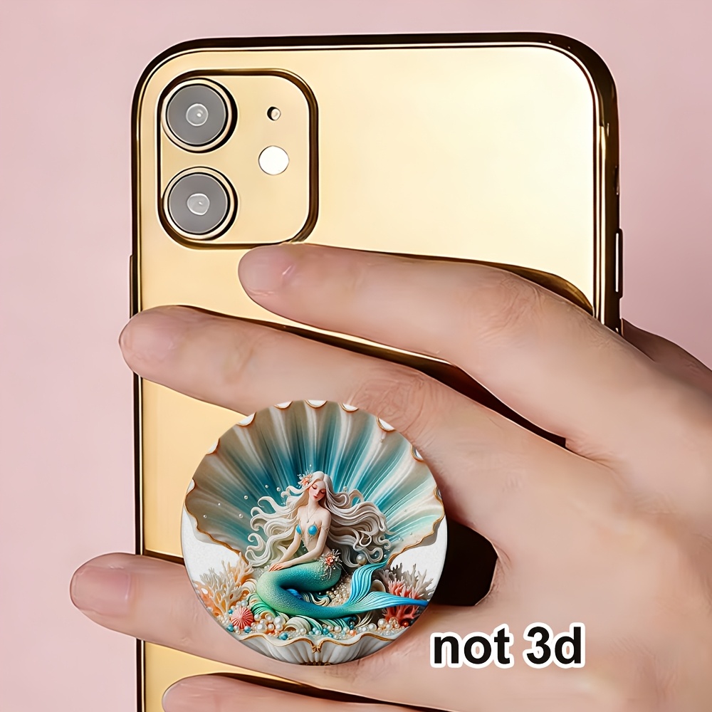 Temu – TEMU 2d Mermaid Shell Phone Stand, Suitable For Smartphones, Foldable And Portable