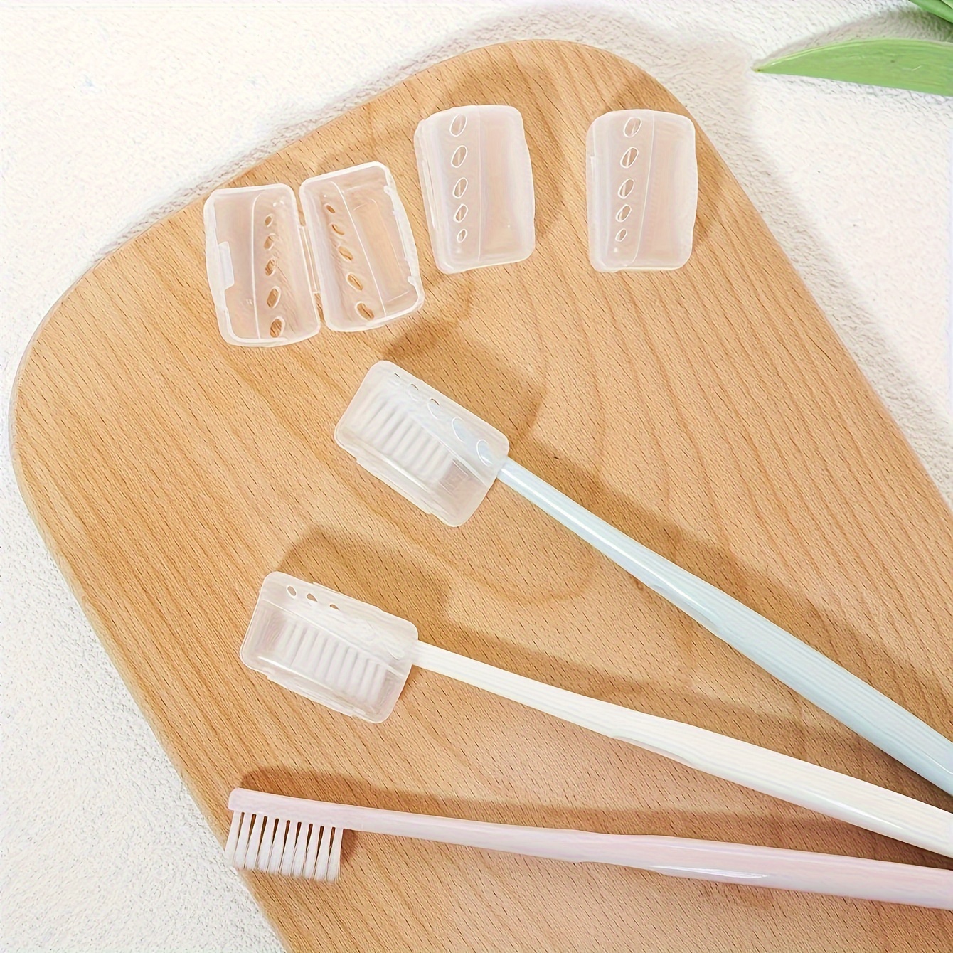 

10pcs Portable Toothbrush Covers - Dustproof Travel & Home Storage Cases For Toothbrushes, Plastic Organizer, Baskets, Bins & Containers For