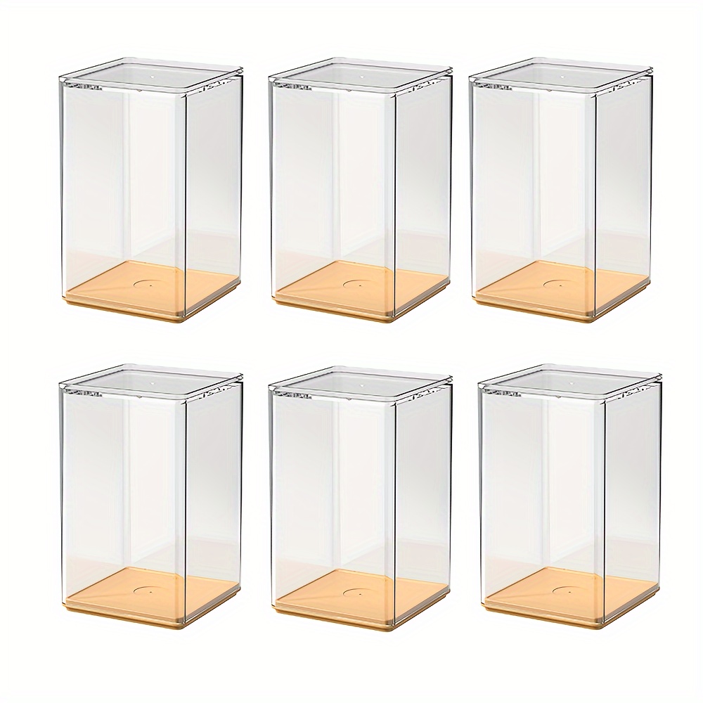 

6pcs Clear Display Boxes For Models Dolls, Transparent Dustproof Display Box, Toy Blind Box Storage Box
