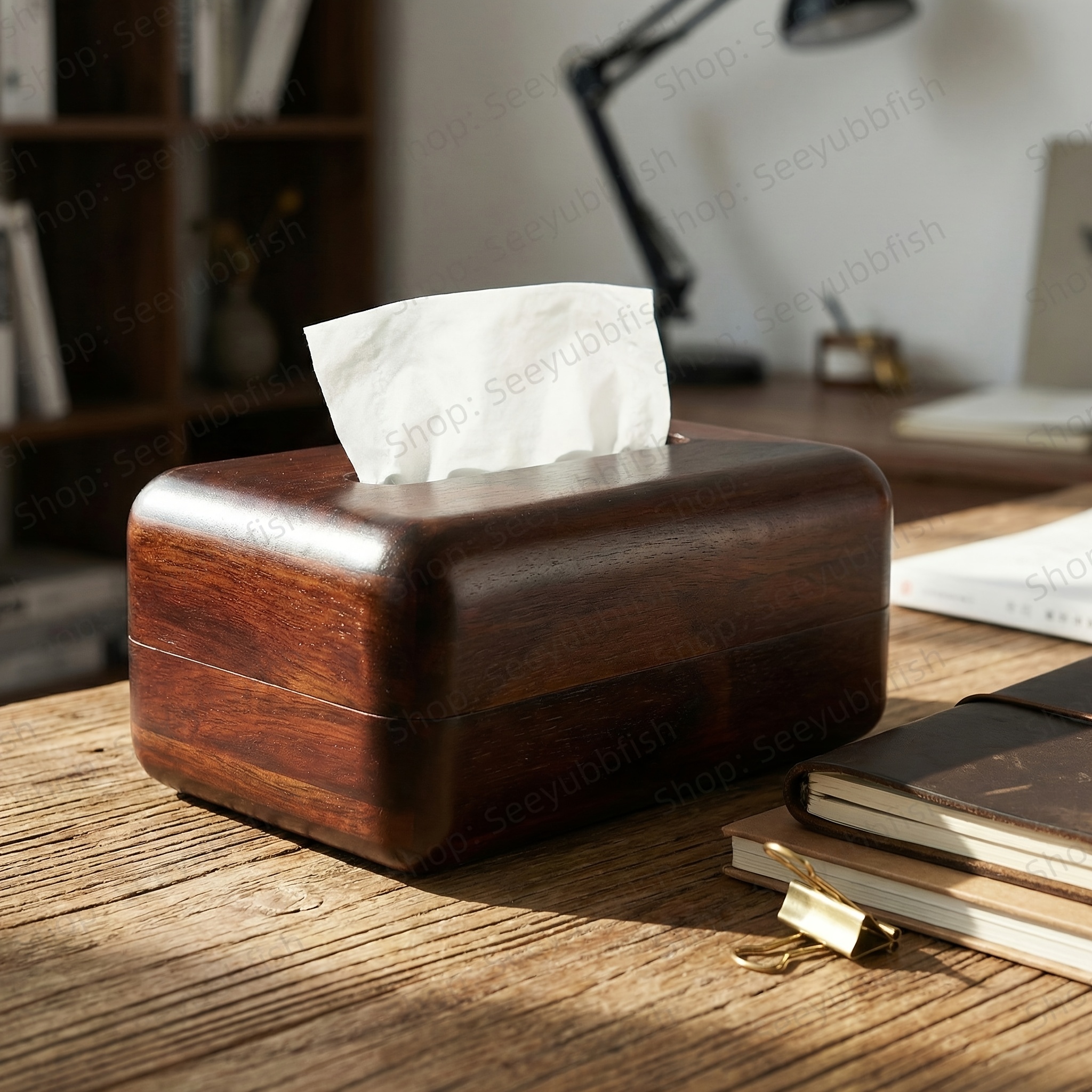 2026 New Model Natural Solid Wood Tissue Box | Large Capacity Compatible with Both Tissue And Roll Paper, Smooth Box Design Prevents Cuts