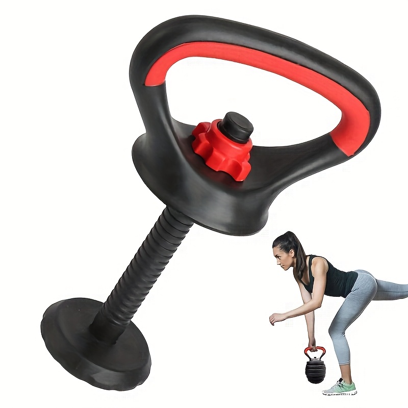 Poignée Réglable Pour Kettlebell Et Poids De Plaque - Fitness à Domicile - Rouge Et Noir - Multifonction