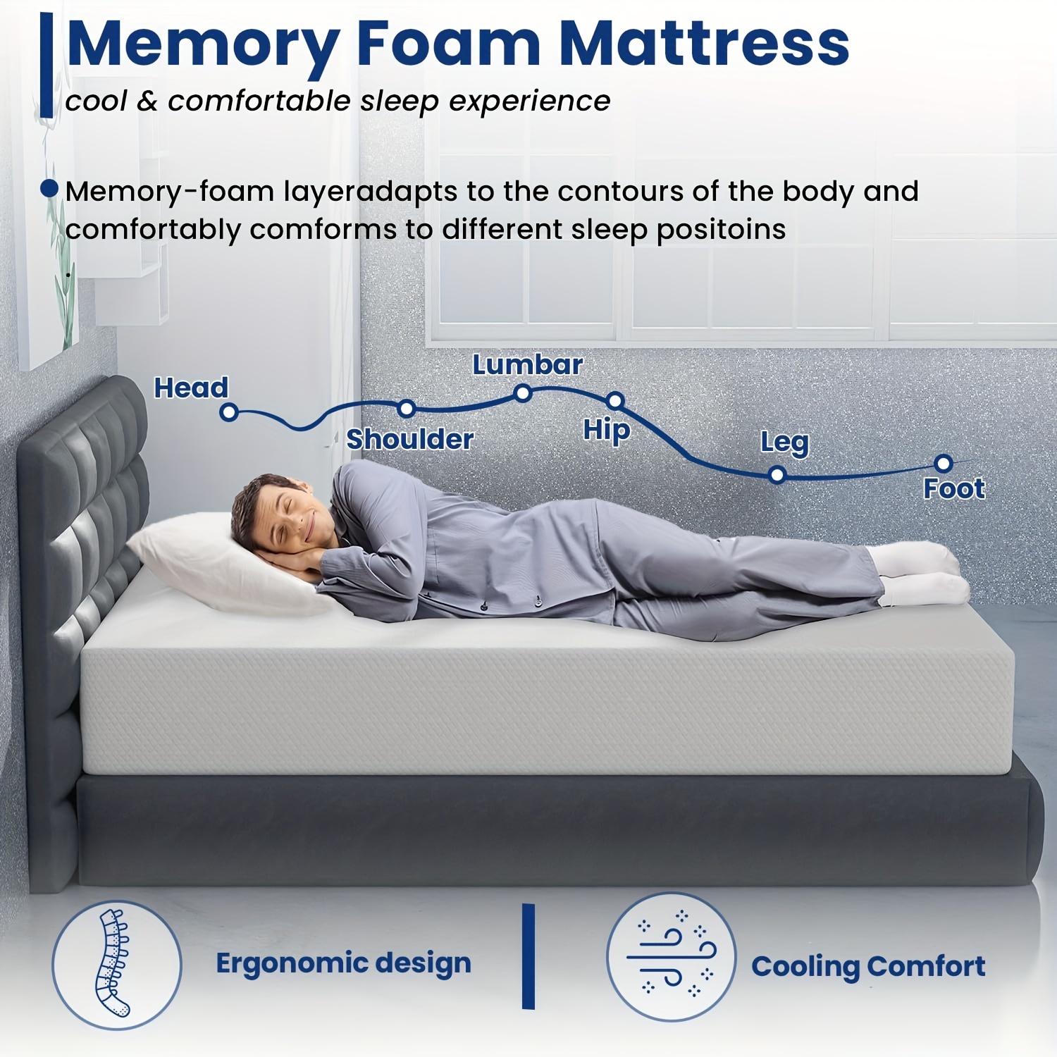 

10 In Gel Memory Foam Mattress Mattresses For Cool Sleep & , Medium Firm Mattresses