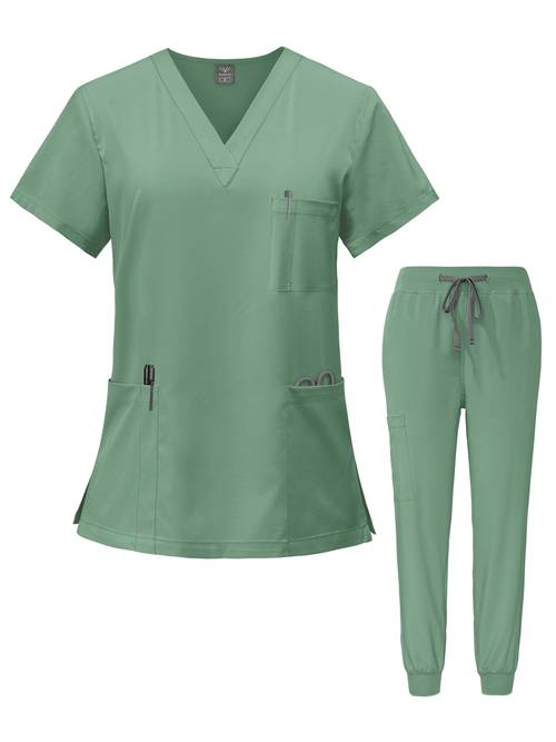 nurse scrubs uniforms v neck top jogger pants scrub sets surgical workwear nursing suit work clothes