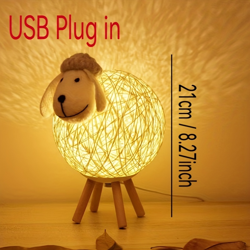 sheep shaped led table lamp night   artistic decoration with plug   ideal for bedroom living room holiday birthday gifts no battery included Product details 2