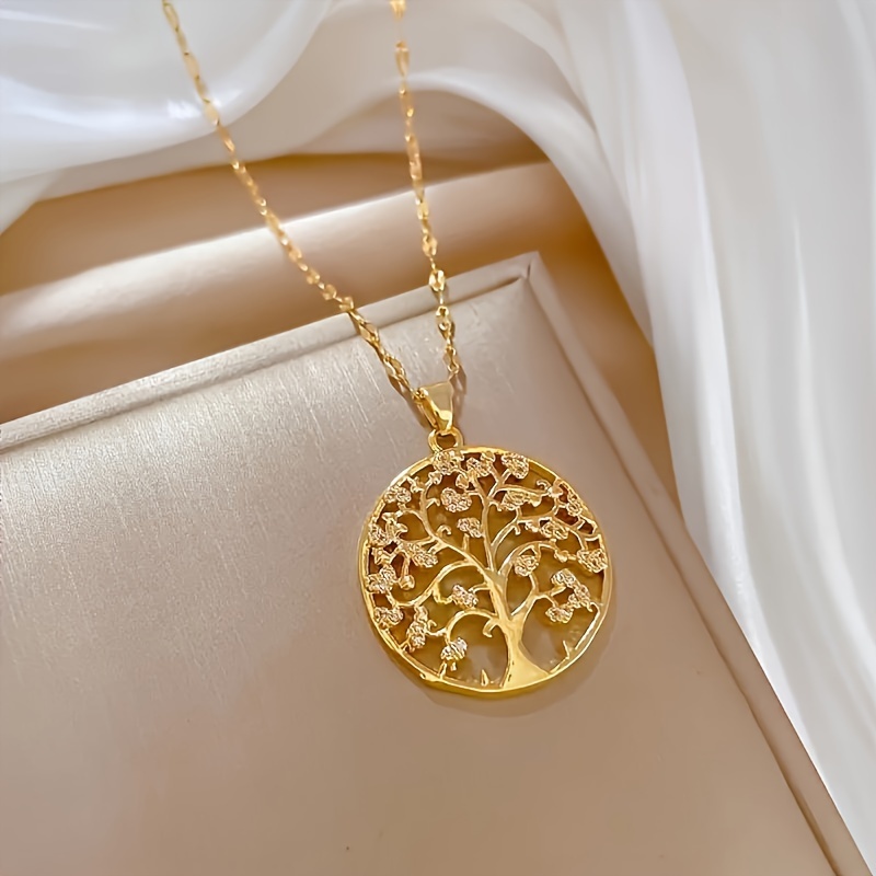 

Creative Fashion Elegant Tree Of Life Pendant Necklace Decorative Accessories Holiday Birthday Gifts