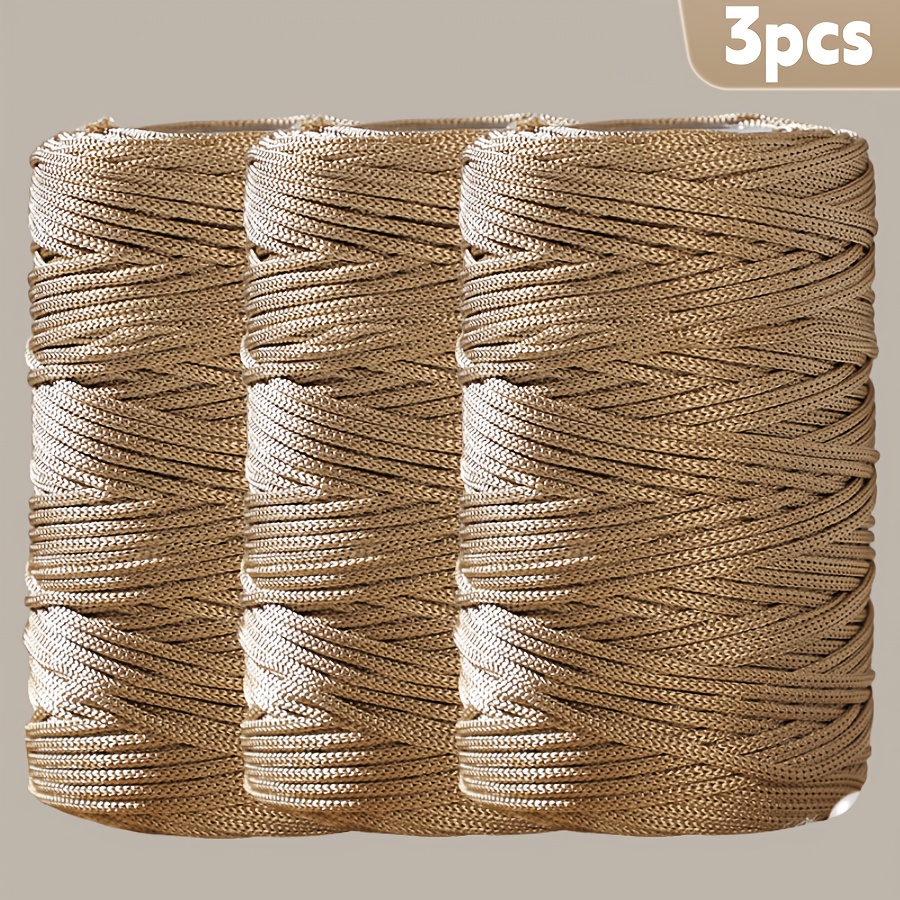 TEMU Lot de 3 fils en nylon de 2 mm, adaptés au à de coussins, sacs, chapeaux et chaussons, qu'au bricolage de divers articles ménagers et artisanat