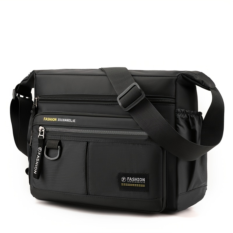 TEMU Mens Multifunctional Shoulder Bag, Casual Large Capacity Travel Small Sling Bag, Fashion Storage Crossbody Bag