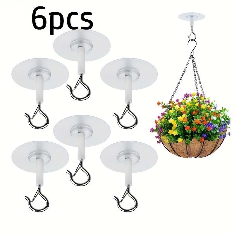 6pcs outdoor ceiling hooks hanging plants lights balloons - Temu