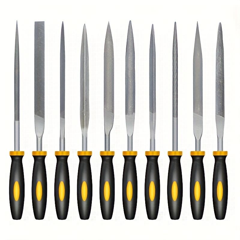 E-shop Sortierte Mini-Feilen-Sets – Stahl-Metall Schleiffeilen, Dreieckige Flache Halbrund-Schleifwerkzeuge
