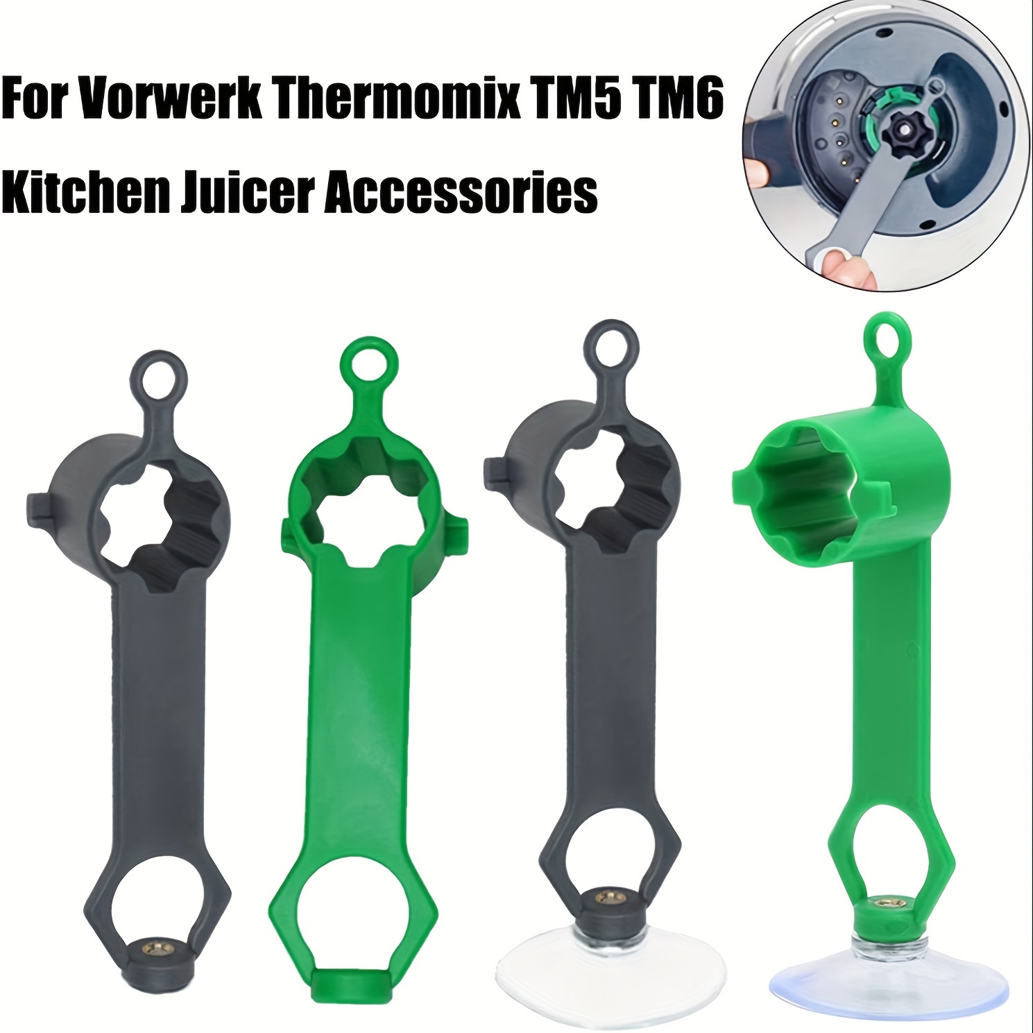   tm5 tm6 wrench with suction handle for dough blade removal premium rotator tool compatible with   mixer lids details 3