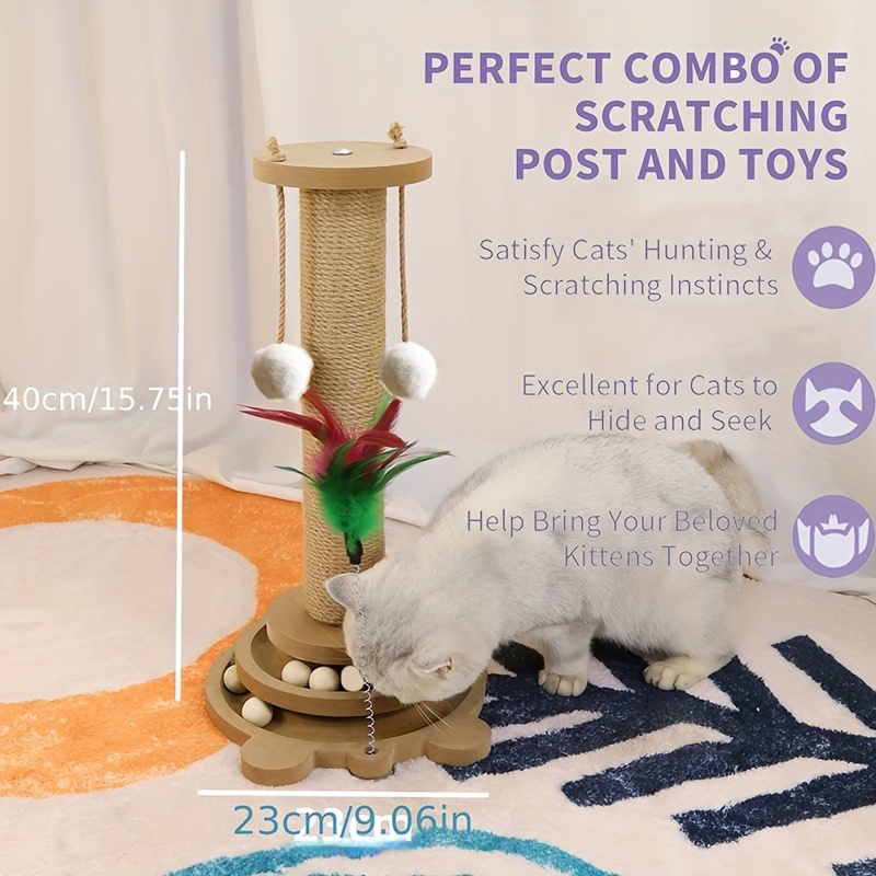 

Cat Scratching & Toy - , For , No Battery Needed - For