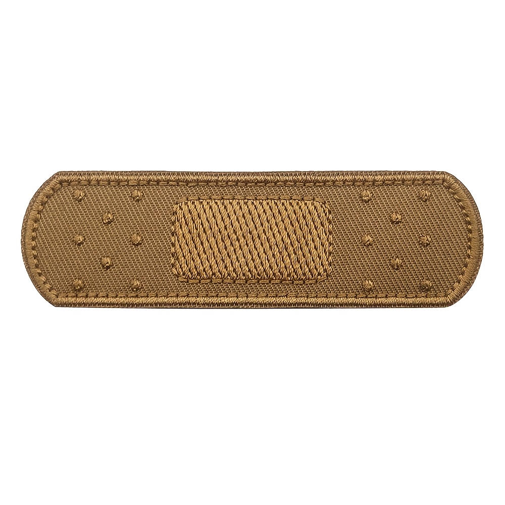 TEMU Patch auto-agrippant pour équipement tactique, patch brodé motif bandage avec forte , convient pour casquettes, sacs, uniformes, usage extérieur