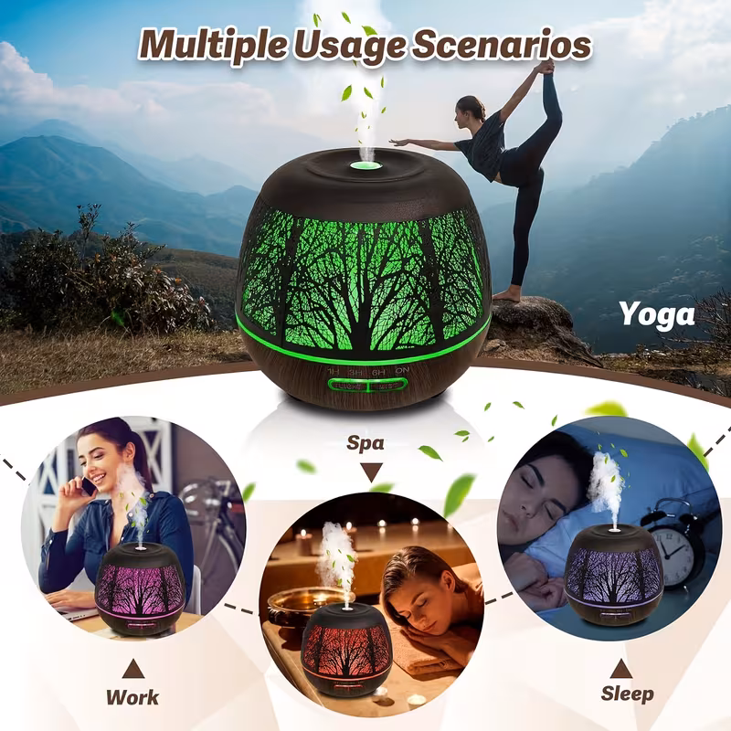 400ml essential oil diffuser household large capacity metal diffuser diffuser with remote control 7 color led light humidifier for bedroom gift room decoration teacher appreciation no essential oils included Product details 6