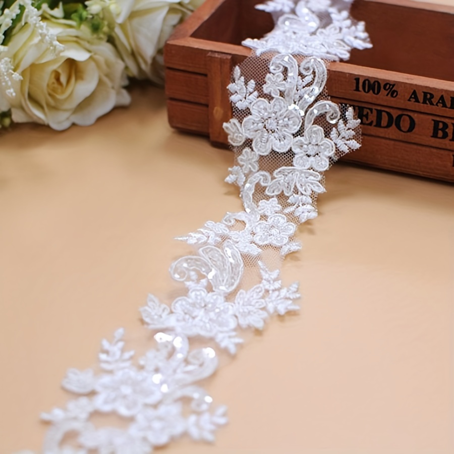 TEMU Embroidered Sequins, Bridal Applique, Sewing For And Garment Decorations - 1