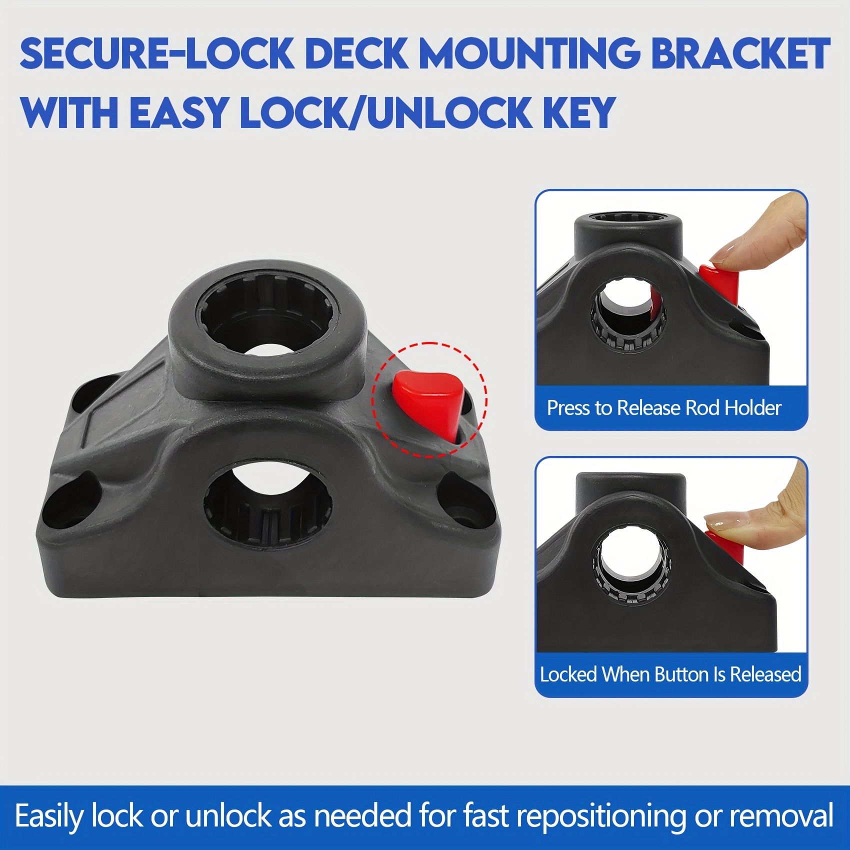 2pcs Deck Mounting Bracket for Kayaks & Boats