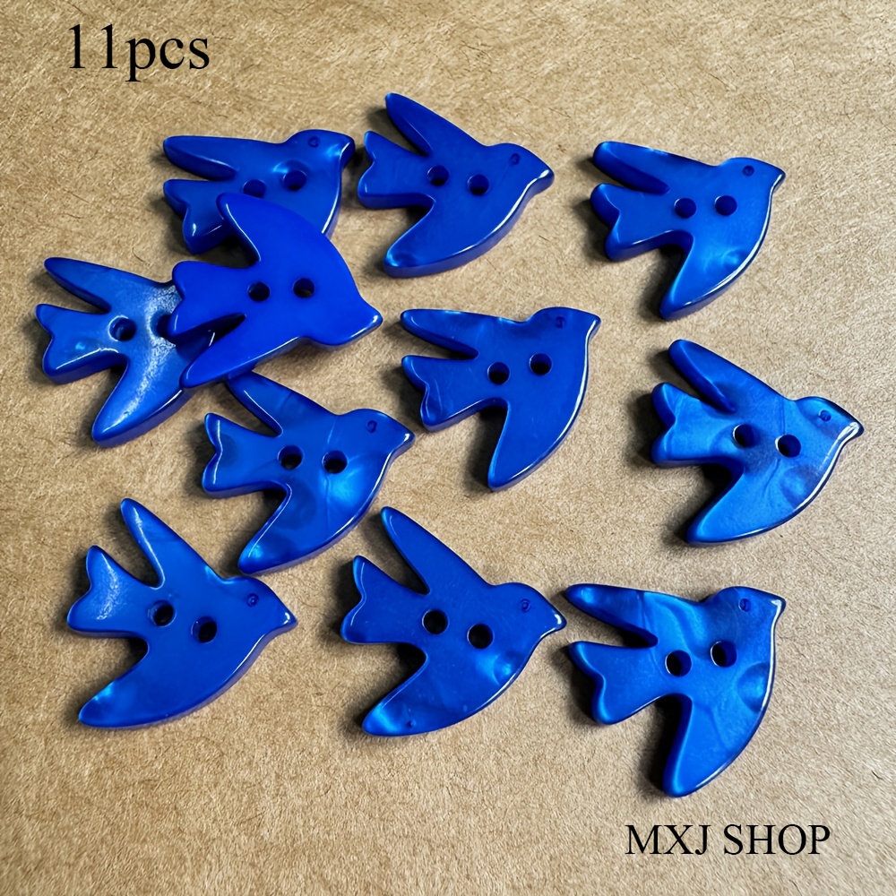 TEMU 11pcs Cute Animal And Bird Shaped Resin Buttons, Creative Diy Accessory Decorative Buttons