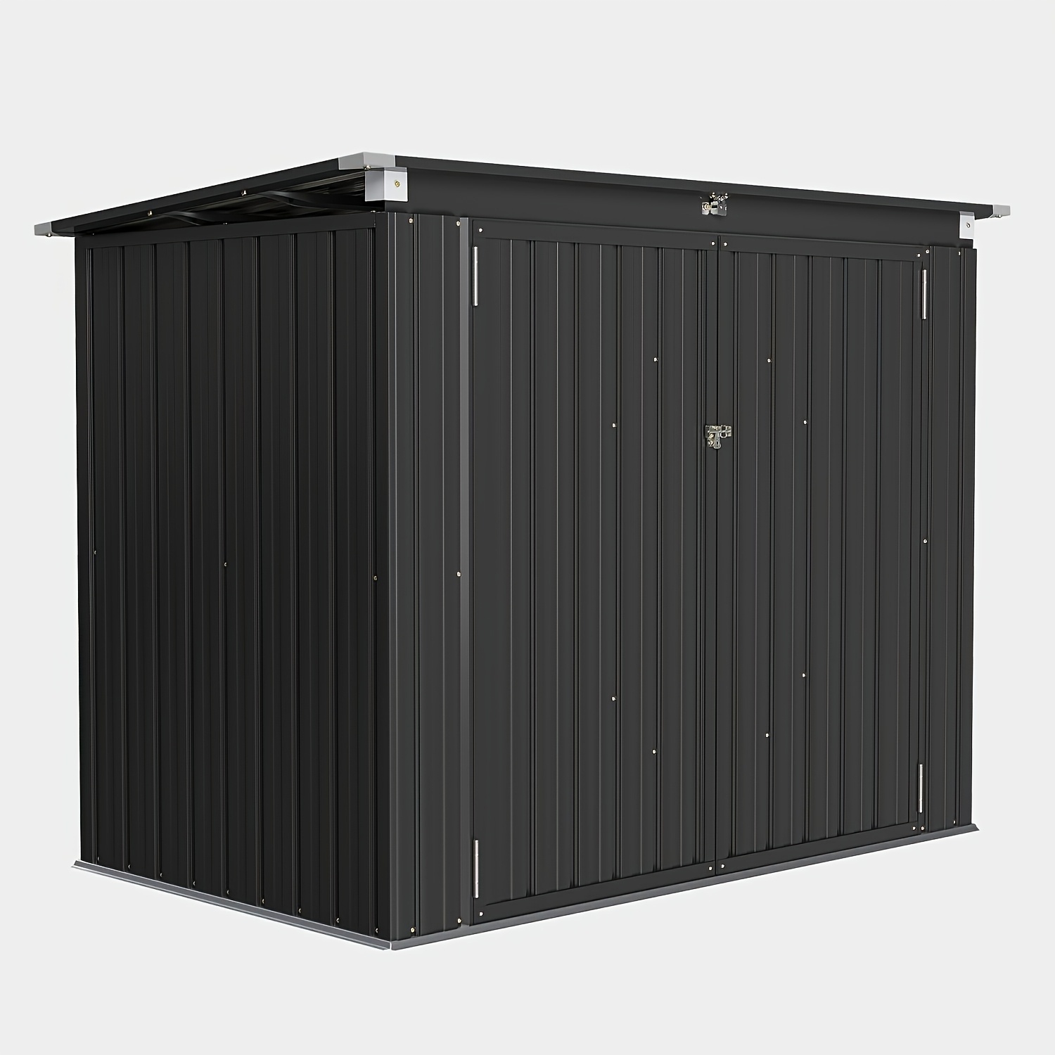 TEMU Umorlyrae Lockable Outdoor Storage Shed - 4.3 X 2.5 Ft Metal Storage Shed With Chain Lid, Waterproof & Weather-resistant, Ideal For Lawn Mower,