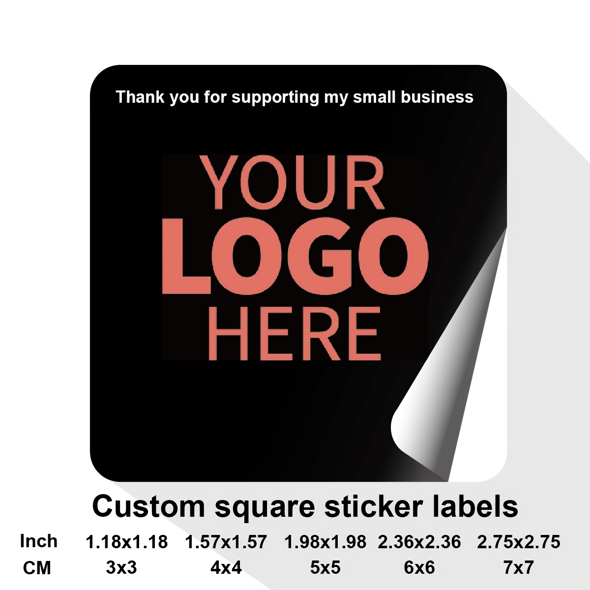 100 Custom Stickers - Personalized Logo/Image Labels For Business, Weddings, Parties (3x3 Inch Square) - View #8