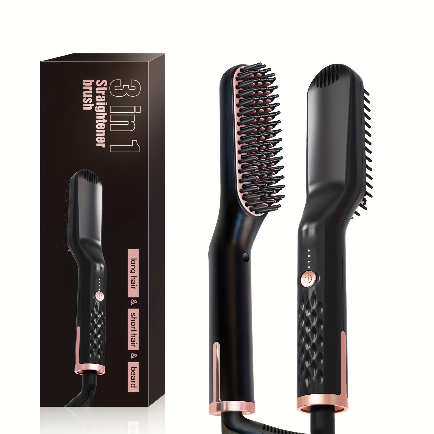 

Premium Brush - Professional Heated Straightening Comb Gift For Men, Dad, Husband Or Boyfriend