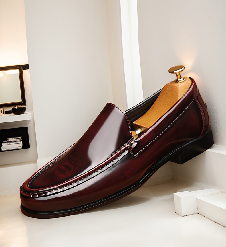 Business Casual Men'S Plus Size Fashion Loafers, Slip-On Lazy Shoes, Comfortable And Wear-Resistant Rubber Sole
