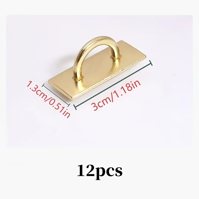 E-shop 12 Stück Handtaschen, Gepäck, Hardware-Zubehör, Halbrunder , 4-Punkt-Schlosssitz mit Fußdekorationsbasis, Zubehör für die Geldbörsenherstellung,
