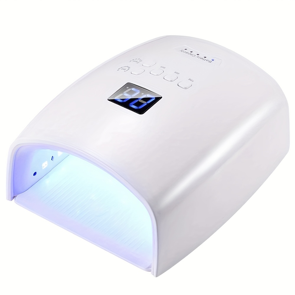 48w Cordless Led Nail Lamp, Upgraded Rechargeable Led Nail Dryer, Professional Cordless Gel Nail Lights, Automatic Sensor Light For Nails, Nail Art Manicure Tools For Home And Salon-white