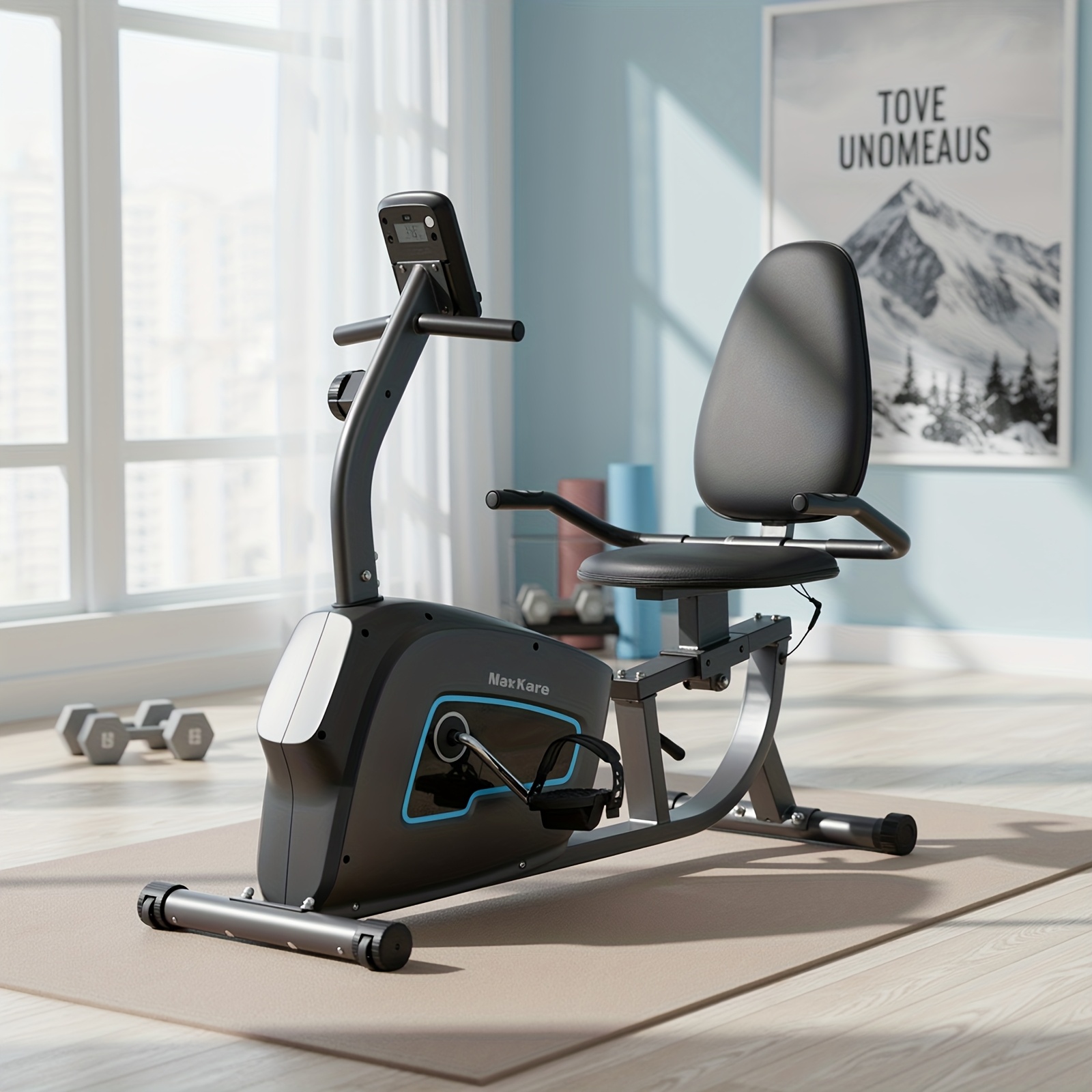 TEMU Exercise Bike For Home Stationary Bike Sturdy Quiet 8 Levels Exercise Bike Large Comfortable Seat Heart Rate Handle & Exercise Bike For Seniors