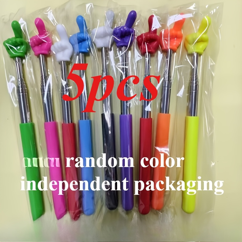 E-shop 5 Stück Zufällige Farbe Einzelverpackung Helle Einziehbare Lehrzeiger - Edelstahl Fingerstift, und Einfach zu Verstauen, Ideal für
