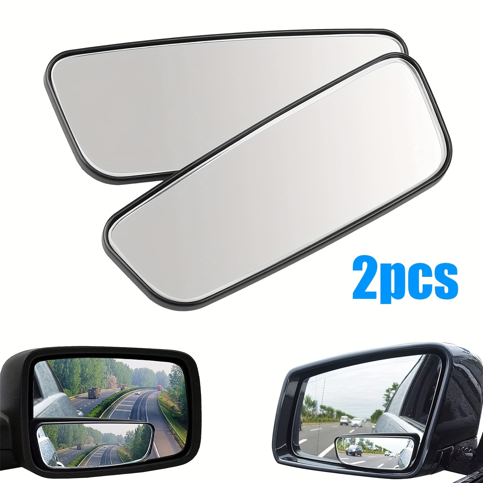 TEMU 2pcs Blind Spot Mirror, High-definition Round 360-degree Adjustable Wide-angle Mirror, For Truck Suv