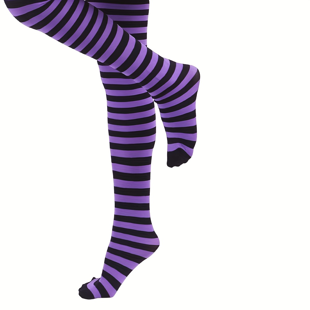 1 Pair Of Women's Striped Over-the-knee Socks