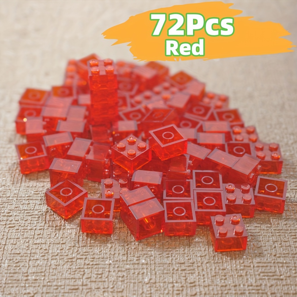 2x2 Transparent Colored High Brick Gift for Building Enthusiasts
