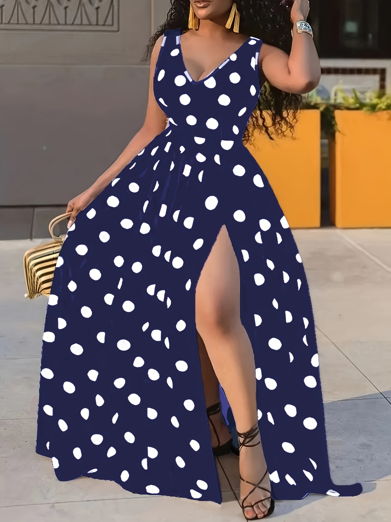 polka dot maxi dress formal Andorra Maxi Dress