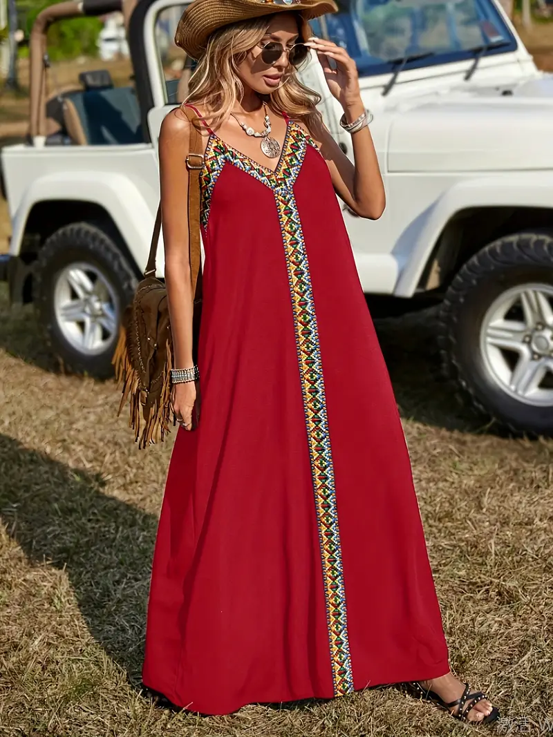 womens v neck spaghetti strap maxi dress black boho dress - Temu United Arab Emirates womens v neck spaghetti strap maxi dress black boho dress - Temu United Arab Emirates