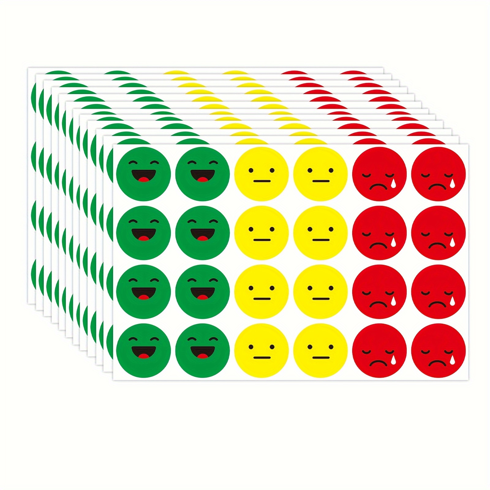 

20 Large Sheets, 480 Small Stickers Per Pack, 1in/2.5cm , Types Of Stickers: Red, Yellow, Green