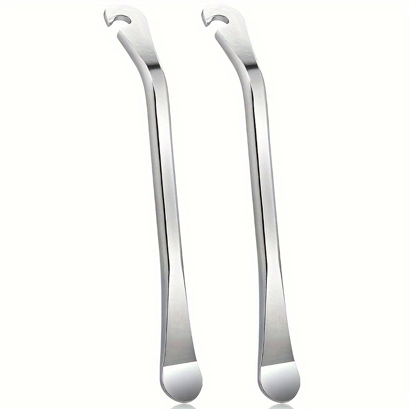 2 Pack Bicycle Tire Iron Spoons Stainless Steel Tyre Spoon Bike Tire Changing Tools Mountain Bike Tire Levers Road Bike Tube