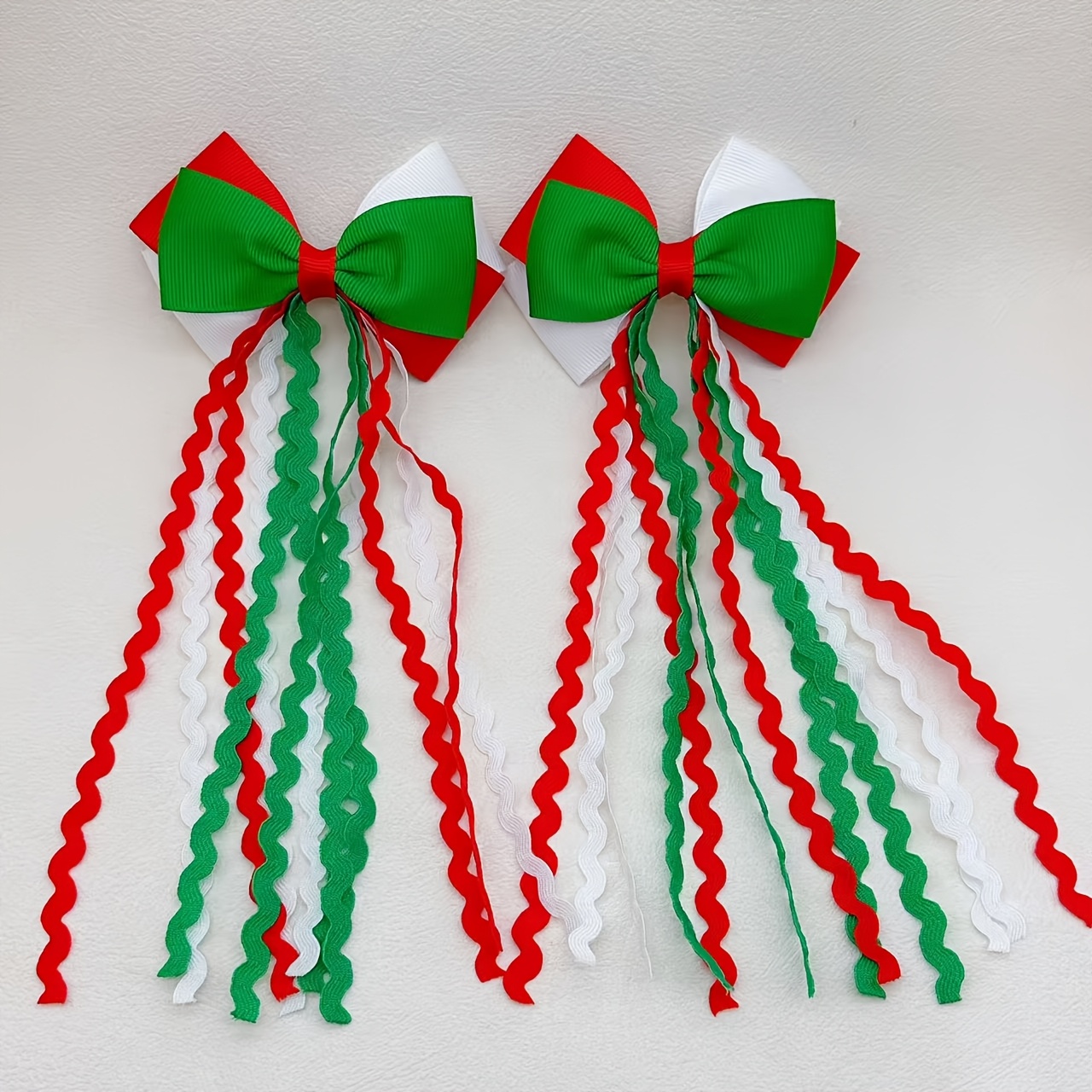 TEMU 2 piezas de pinzas para el pelo con de cinta ondulada, pinzas para el pelo con de bloques de color, adecuadas para uso diario